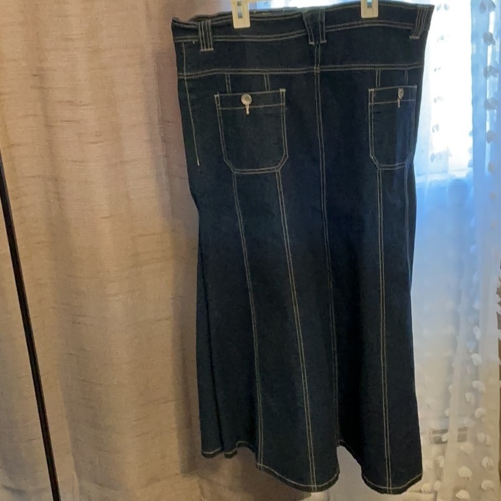 Denim Midi Skirt - Picture 2 of 3